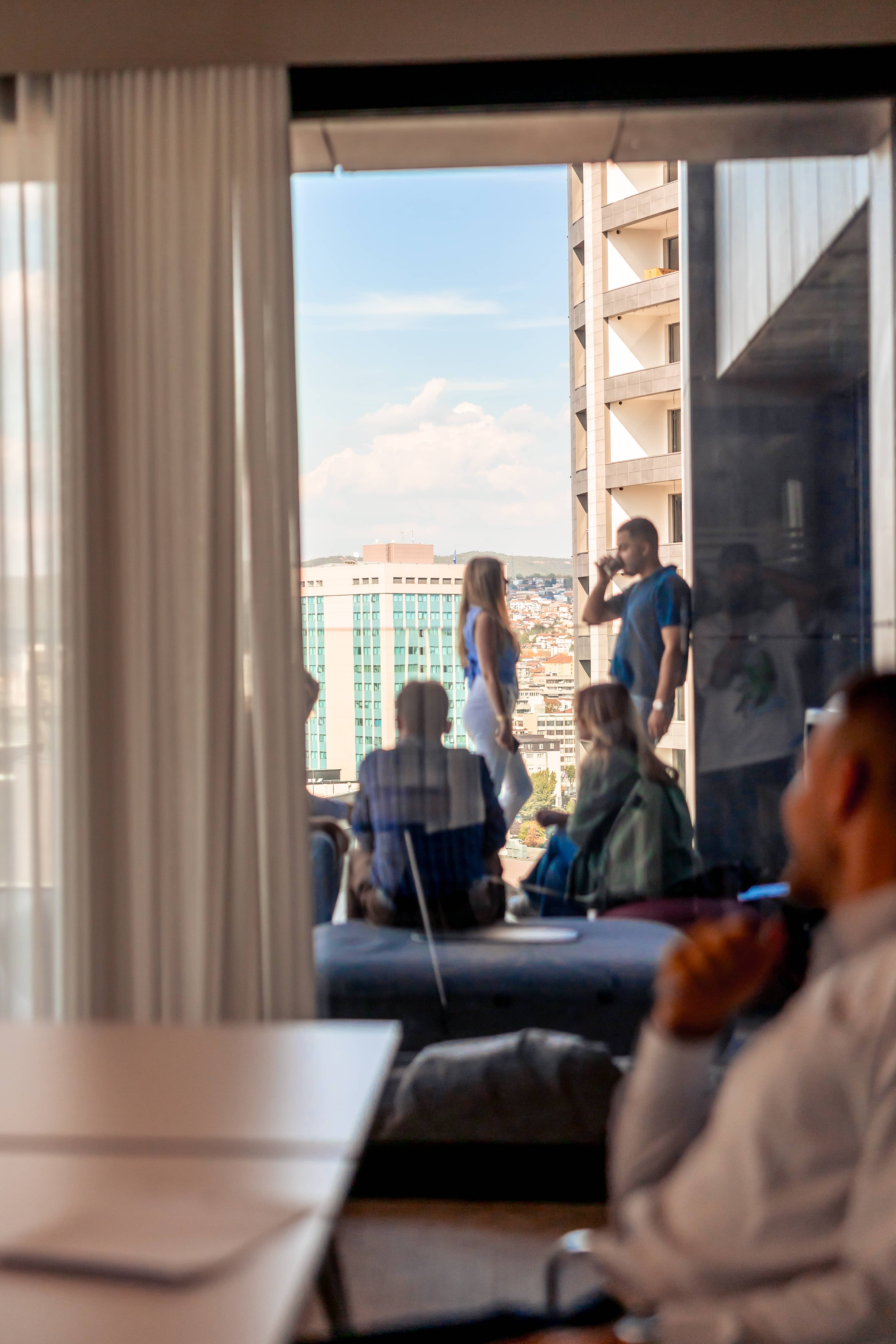 Prishtina cityscape from enovio office